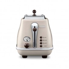 DELONGHI CTOV2003.BR Icona Vintage Beige 2-Slice Toaster 